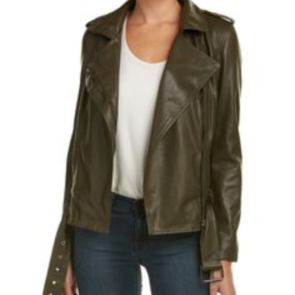 1 Belted Biker Jacket - Picture 3 of 3